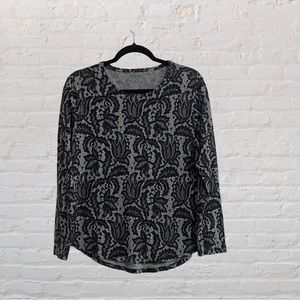 JOE FRESH - Grey & Black Long Sleeve Top - Ladies Size L